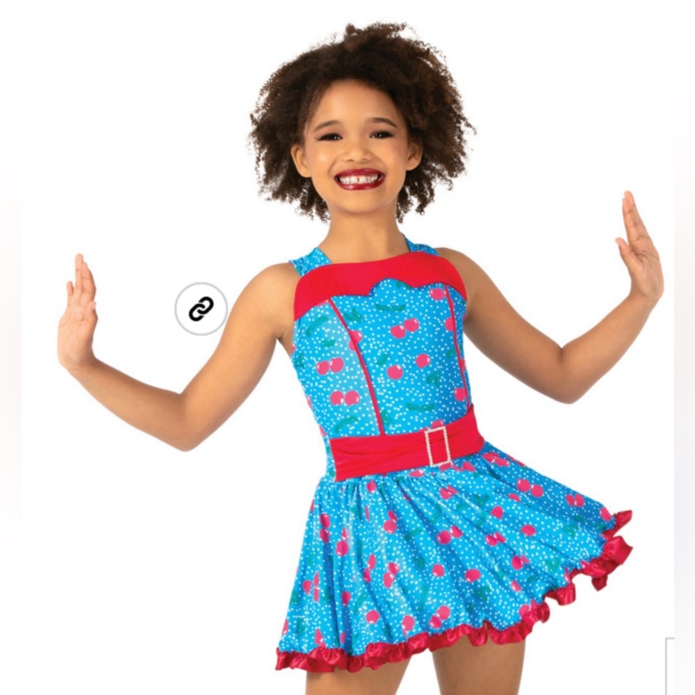 Cherry print dance costume
